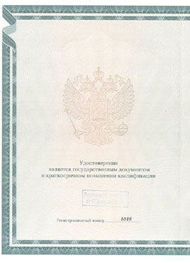 Документ доктора Степанова о прохождении курсов-страница 1
